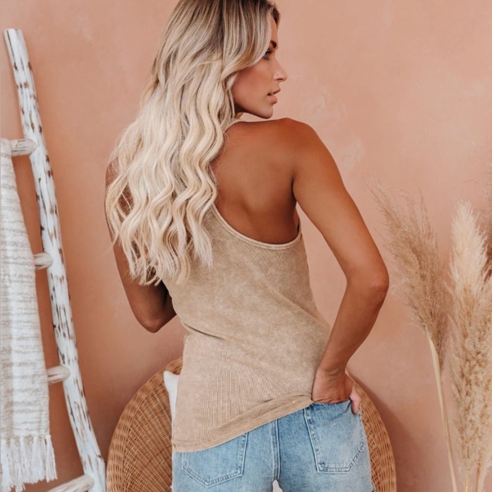 Mineral washed cotton Tank top